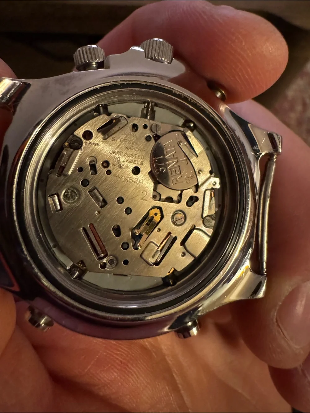 Chase Durer Black Chronograph Watch with Gold Accents